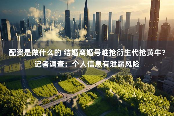 配资是做什么的 结婚离婚号难抢衍生代抢黄牛？记者调查：个人信息有泄露风险